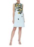 Figure View - Click To Enlarge - OSCAR DE LA RENTA - CITRUS PRIMAVERA PRINT Sleeveless Mini Dress