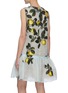 Back View - Click To Enlarge - OSCAR DE LA RENTA - Citrus Print Ruffle Hem Silk Blend Mini Dress