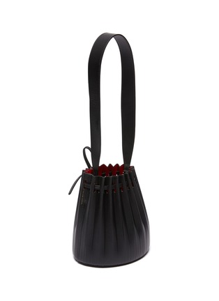 Detail View - Click To Enlarge - MANSUR GAVRIEL - Mini Pleated Leather Drawstring Bucket Bag