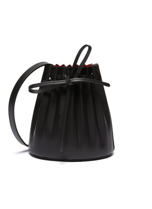 Main View - Click To Enlarge - MANSUR GAVRIEL - Mini Pleated Leather Drawstring Bucket Bag