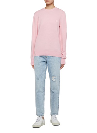 Figure View - Click To Enlarge - ACNE STUDIOS - FACE PATCH WOOL SWEATER