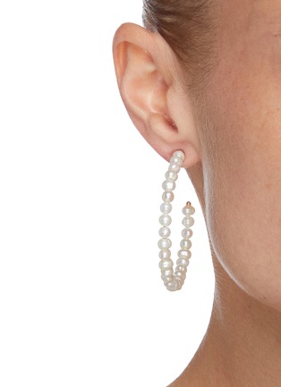 Figure View - Click To Enlarge - LELE SADOUGHI - Pearl Hoop Earrings