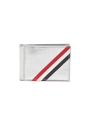 Main View - Click To Enlarge - THOM BROWNE  - Diagonal Stripe Bifold Money Clip Wallet