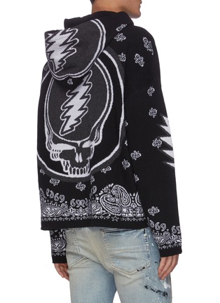 Back View - Click To Enlarge - AMIRI - 'Grateful Dead' graphic print cashmere hoodie