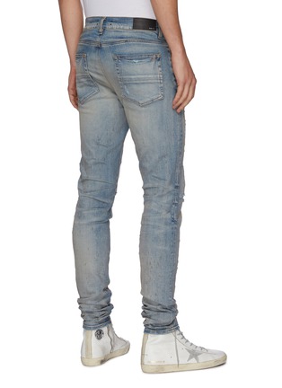 Back View - Click To Enlarge - AMIRI - 'SHOTGUN' Distress Detail Skinny Jeans