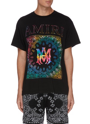 Main View - Click To Enlarge - AMIRI - Rainbow Gradient Bandana Print T-shirt