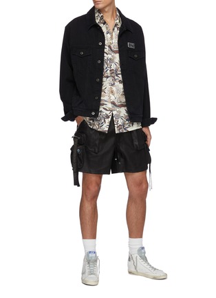Figure View - Click To Enlarge - AMIRI - Leather Cargo Shorts