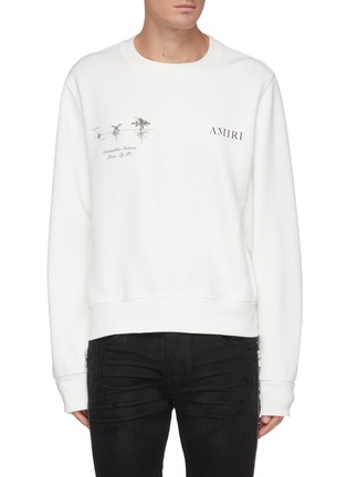 Main View - Click To Enlarge - AMIRI - Hemp Logo Print Cotton Sweatshirt