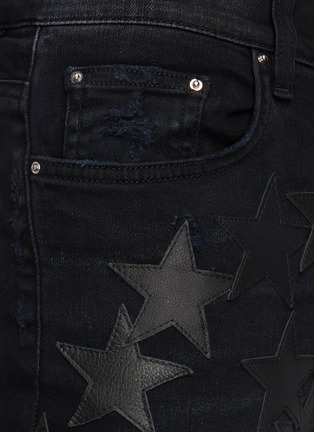  - AMIRI - Leather Star Motif Jeans