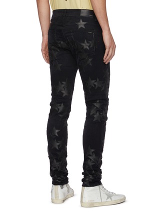 Back View - Click To Enlarge - AMIRI - Leather Star Motif Jeans