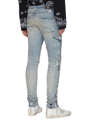 Back View - Click To Enlarge - AMIRI - Hand painted slit knee jeans