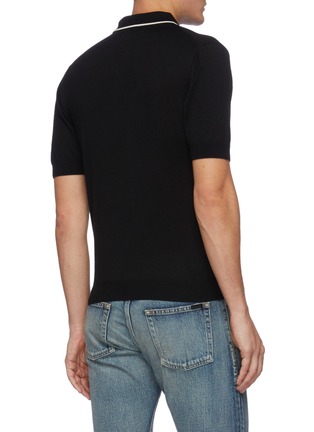 Back View - Click To Enlarge - AMIRI - Contrast piping polo shirt