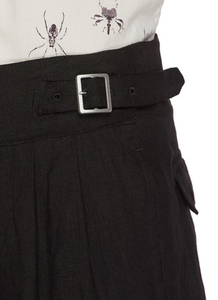  - THE VIRIDI-ANNE - Buckle Detail Linen Shorts