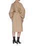 Back View - Click To Enlarge - MAYA LI - Balloon shirring sleeve cut-out outseam trench coat