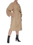 Figure View - Click To Enlarge - MAYA LI - Balloon shirring sleeve cut-out outseam trench coat