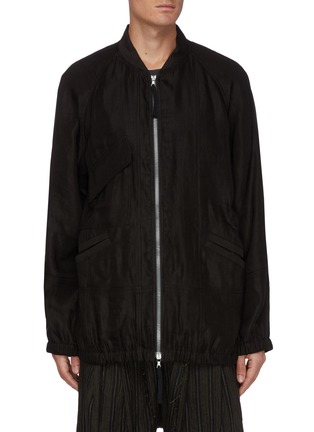 Main View - Click To Enlarge - ZIGGY CHEN - Graphic print back twill bomber jacket