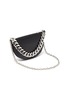 Detail View - Click To Enlarge - KARA - 'Starfruit' Oversize chain embellished half moon leather shoulder bag
