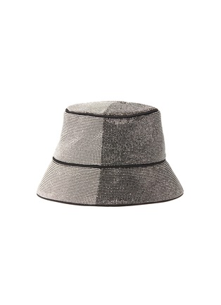 Main View - Click To Enlarge - KARA - Panel crystal mesh bucket hat