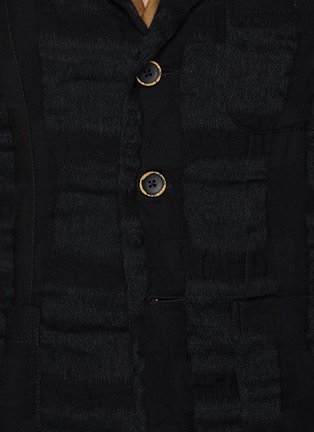  - UMA WANG - Texture grid cotton linen blazer