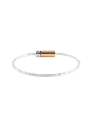 Main View - Click To Enlarge - LE GRAMME - CABLE' Gold Silver Screw Closure Bracelet 9g