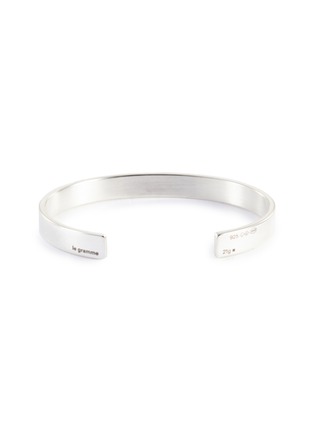 Detail View - Click To Enlarge - LE GRAMME - 'Ribbon' Silver Bangle 21g