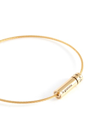 Detail View - Click To Enlarge - LE GRAMME - 'CABLE' Gold Screw Closure Bracelet 7g