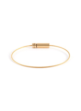 Main View - Click To Enlarge - LE GRAMME - 'CABLE' Gold Screw Closure Bracelet 7g