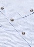  - BALMAIN - Raw Edge Patch Pocket Stripe Button Down Shirt