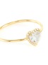 Detail View - Click To Enlarge - EF COLLECTION - Diamond Topaz 14k Yellow Gold Heart Ring