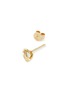 Detail View - Click To Enlarge - EF COLLECTION - Diamond Topaz 14k Yellow Gold Heart Stud Earrings