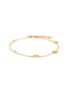 Main View - Click To Enlarge - EF COLLECTION - Diamond 14k Yellow Gold Assorted Charm Chain Bracelet
