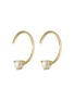 Main View - Click To Enlarge - EF COLLECTION - Diamond 14k Yellow Gold Loop Earrings
