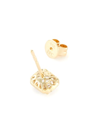 Detail View - Click To Enlarge - EF COLLECTION - Diamond Topaz 14k yellow gold stud earrings