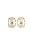 Main View - Click To Enlarge - EF COLLECTION - Diamond Topaz 14k yellow gold stud earrings