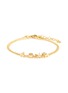 Main View - Click To Enlarge - EF COLLECTION - Diamond 14k Yellow Gold Love Double Chain Bracelet