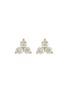 Main View - Click To Enlarge - EF COLLECTION - Diamond 14k Yellow Gold Trio Stud Earrings