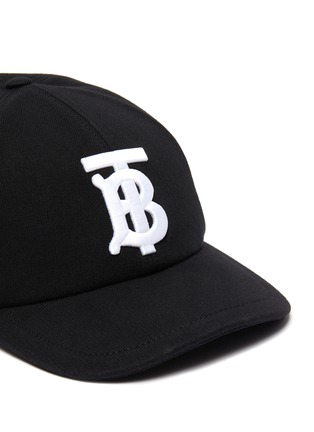 Detail View - Click To Enlarge - BURBERRY - Monogram motif cotton jersey baseball cap