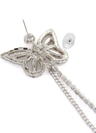 Detail View - Click To Enlarge - JOOMI LIM - Crystal Chain Butterfly Asymmetrical Drop Earrings