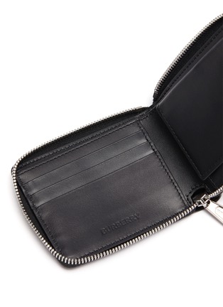 Detail View - Click To Enlarge - BURBERRY - Horseferry address print zip-around leather wallet