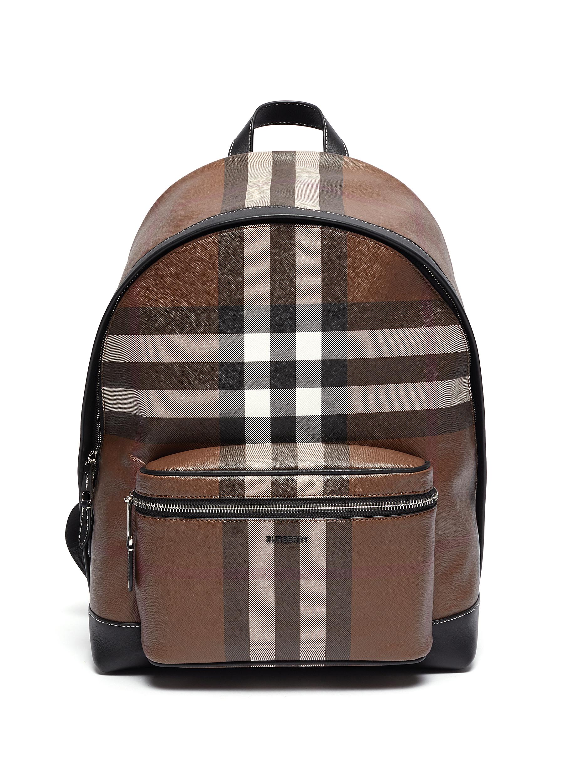 Click to view more detailed imagery on our partner's website Burberry 'ml Jett' Archive Check Leather Backpack In Multi-colour