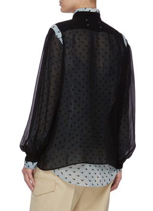 Back View - Click To Enlarge - MAISON MARGIELA - Double layered blouse