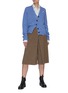 Figure View - Click To Enlarge - MAISON MARGIELA - Spliced wool chevron culottes