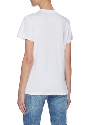 Back View - Click To Enlarge - MAISON MARGIELA - Distorted Logo Print Cotton T-shirt