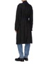 Back View - Click To Enlarge - MAISON MARGIELA - Belted Double-breast Wool Blend Coat