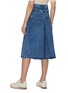 Back View - Click To Enlarge - MAISON MARGIELA - Spliced recycled denim culottes