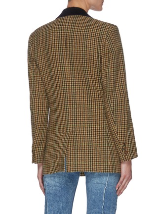 Back View - Click To Enlarge - MAISON MARGIELA - Distress Placket Houndstooth Blazer