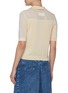 Back View - Click To Enlarge - MAISON MARGIELA - Ribbed panel collared V-neck top