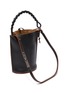 Detail View - Click To Enlarge - LOEWE - Gate' woven handle anagram canvas bucket bag