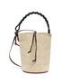 Main View - Click To Enlarge - LOEWE - Gate' woven handle anagram canvas bucket bag