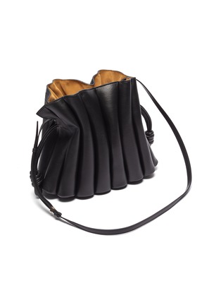 Detail View - Click To Enlarge - LOEWE - Flamenco Ondas' Pleated Drawstring Leather Clutch